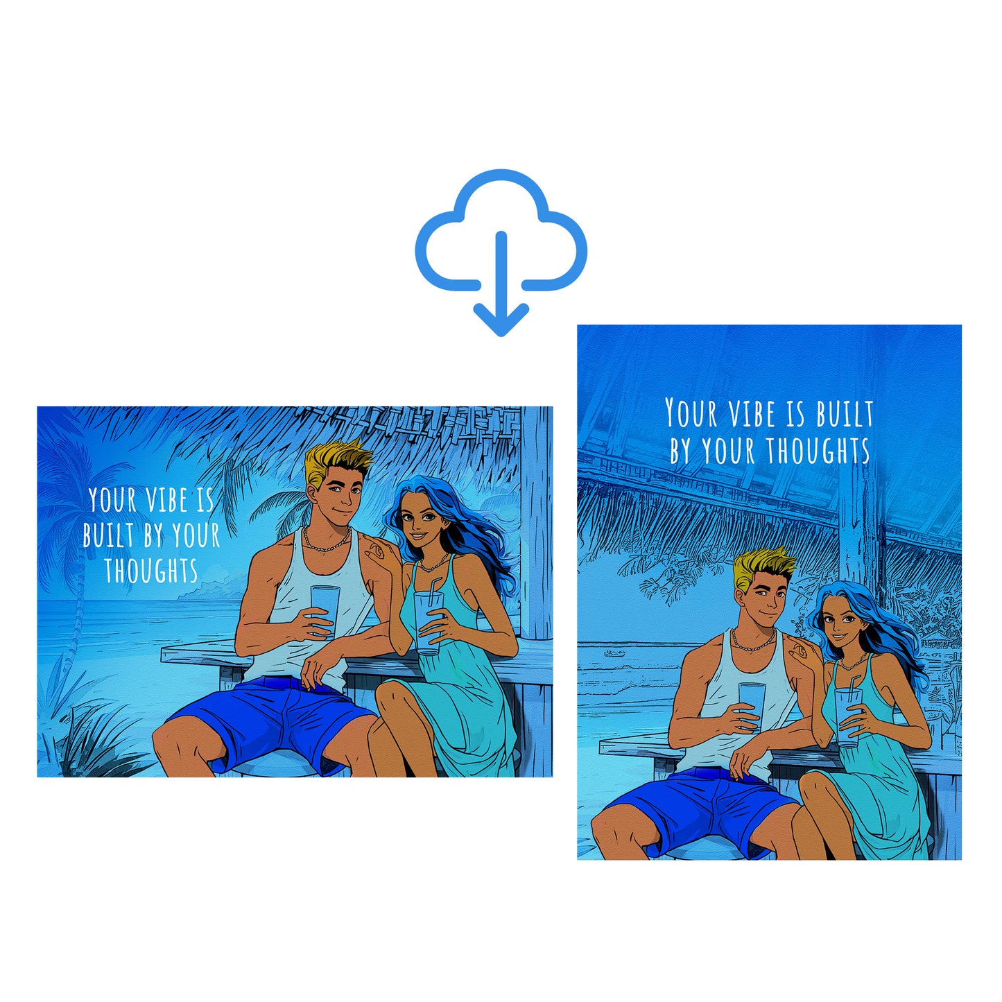 Your Vibe is Built by Your Thoughts - Travel Design Postcard