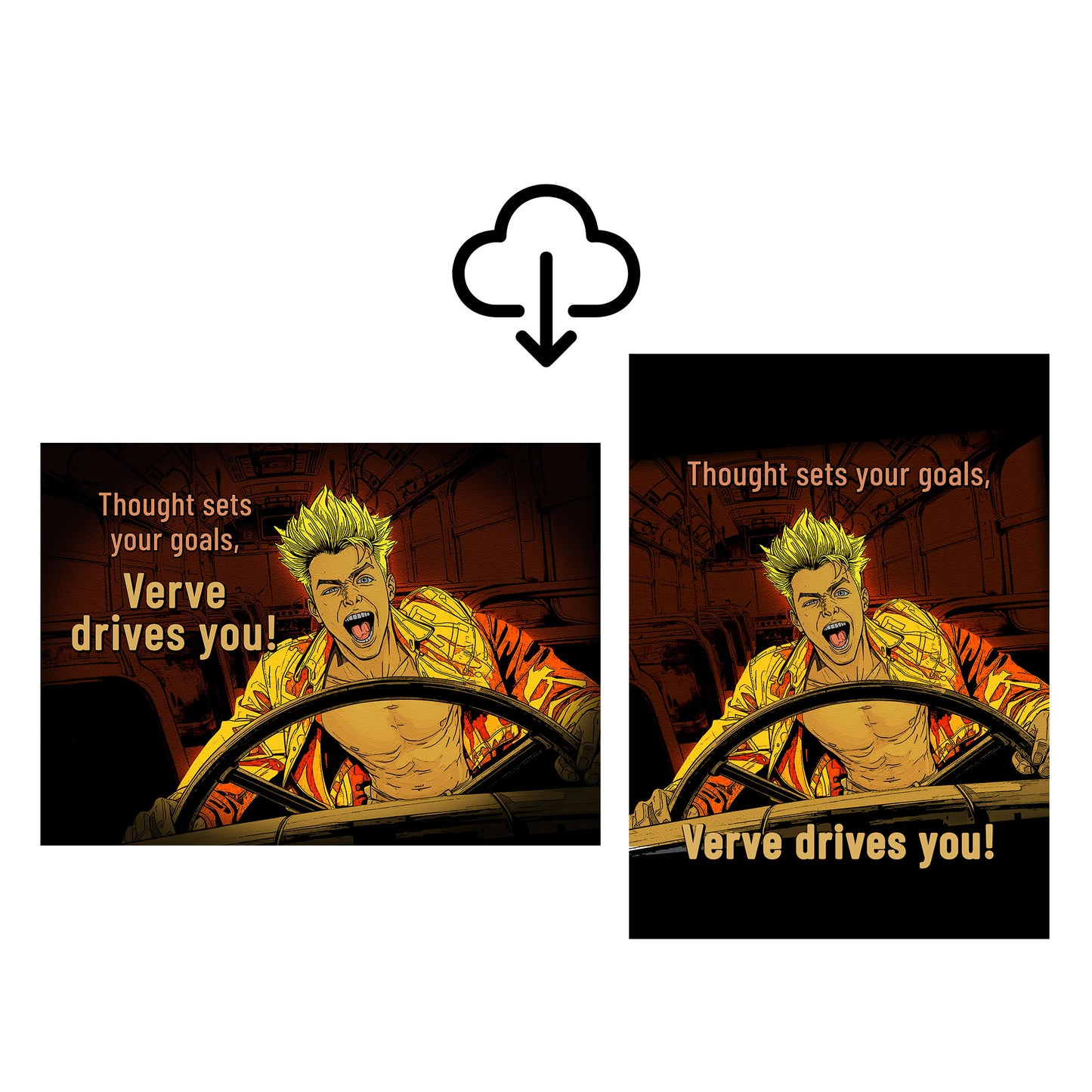 Thoughts & Verve -  Motivational Design Postcard For Him