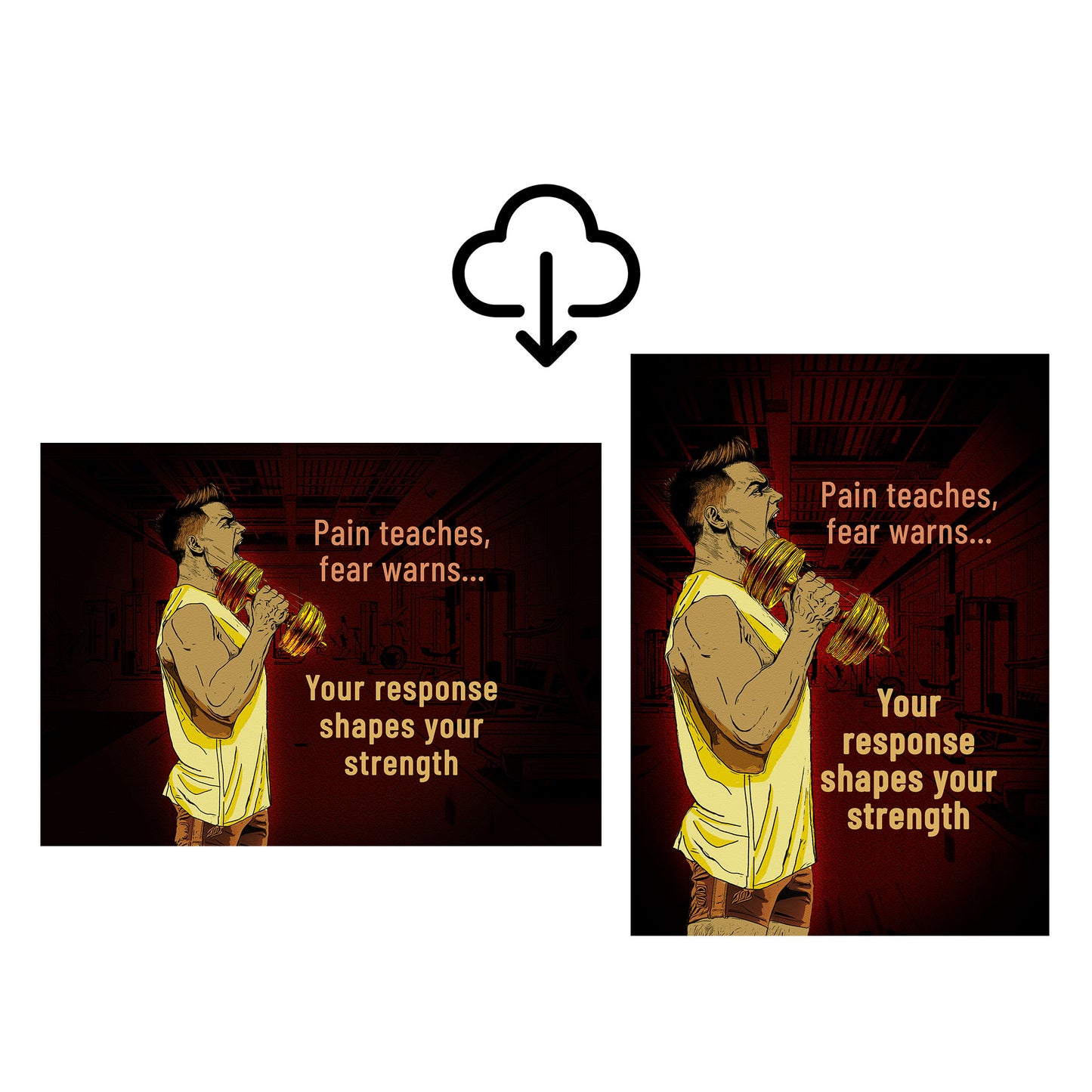 Shape Your Strength - Motivational Design Postcard For Him