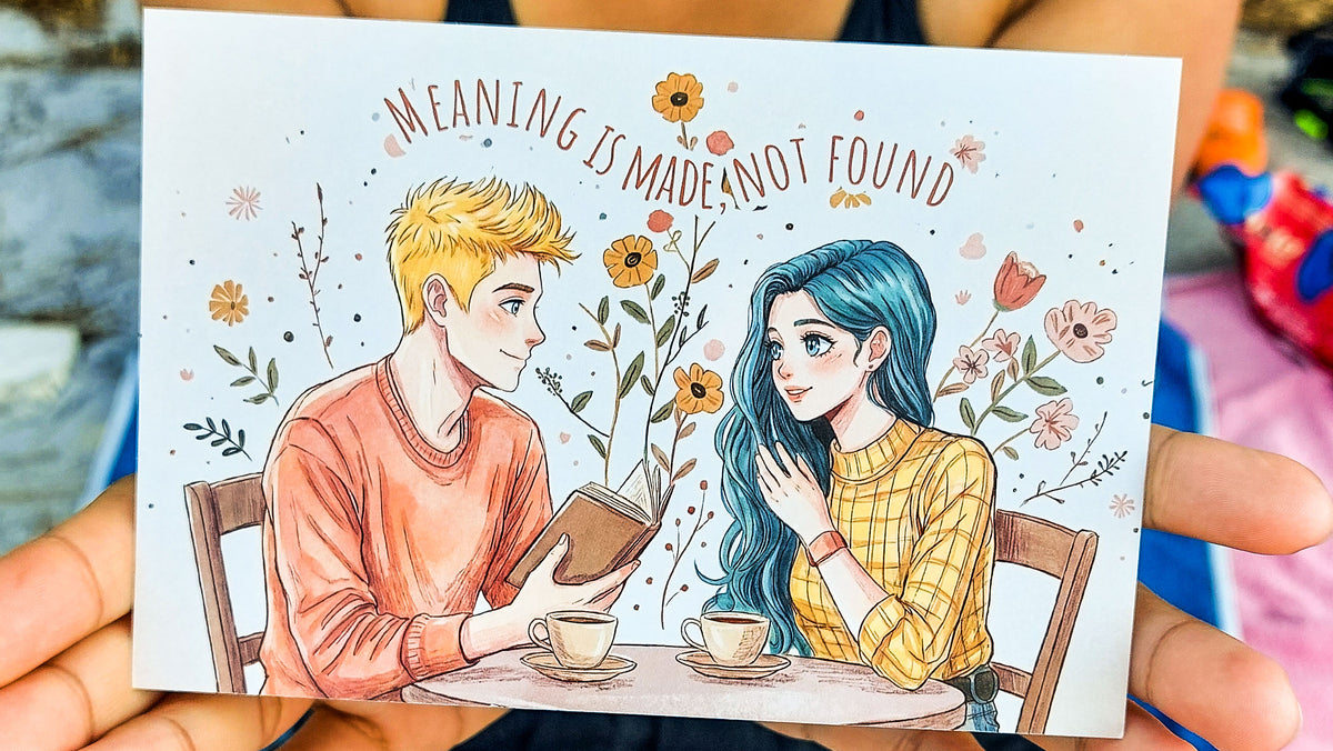 Meaning Is Made, Not Found - Motivational Quote Art Postcard