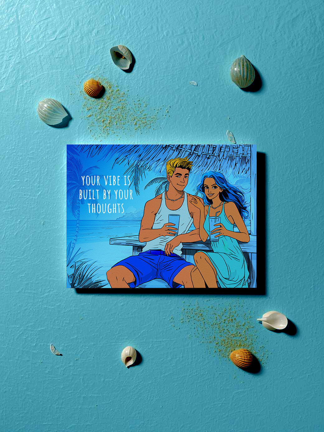 Your Vibe is Built by Your Thoughts - Travel Design Postcard