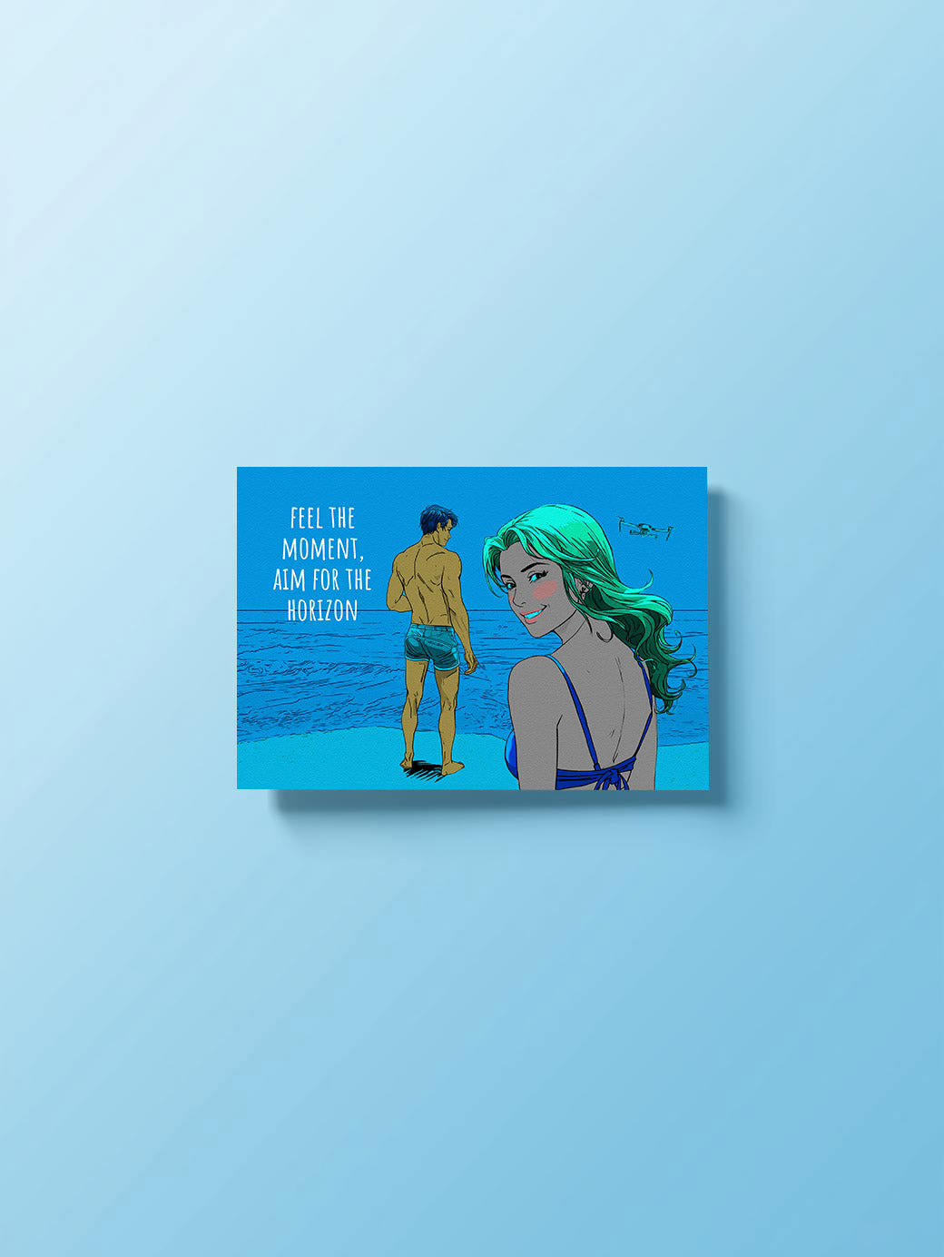 Aim For The Horizon – Travel Design Postcard