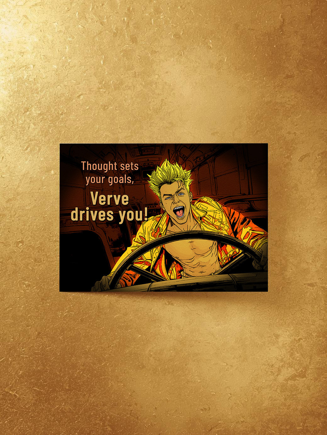 Thoughts & Verve -  Motivational Design Postcard For Him