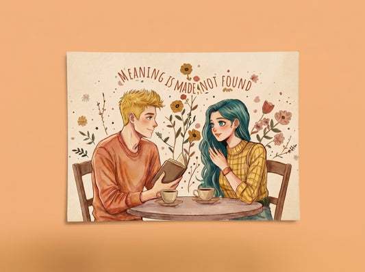 Meaning Is Made, Not Found - Motivational Quote Art Postcard