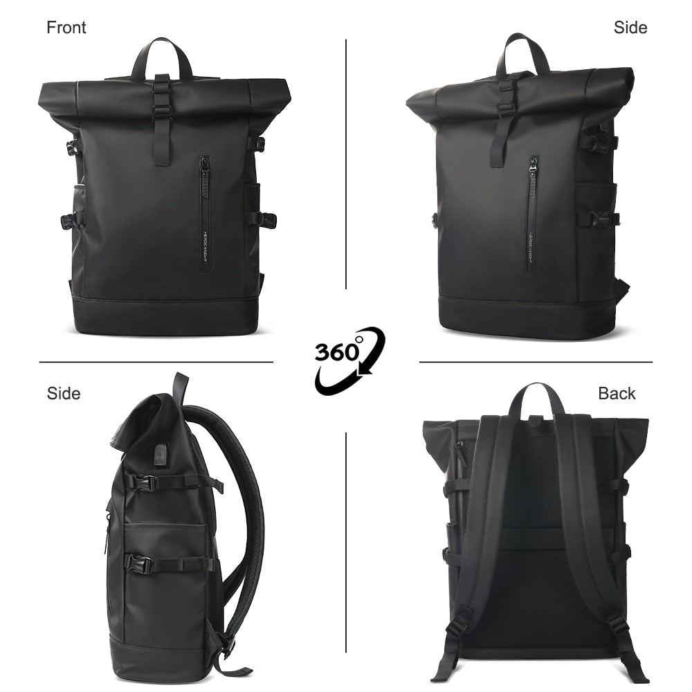 Expandable Waterproof Large Capacity Rolltop Unisex Backpack