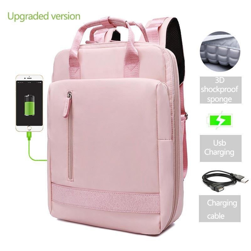 Personality Waterproof USB Charging Women's Backpack