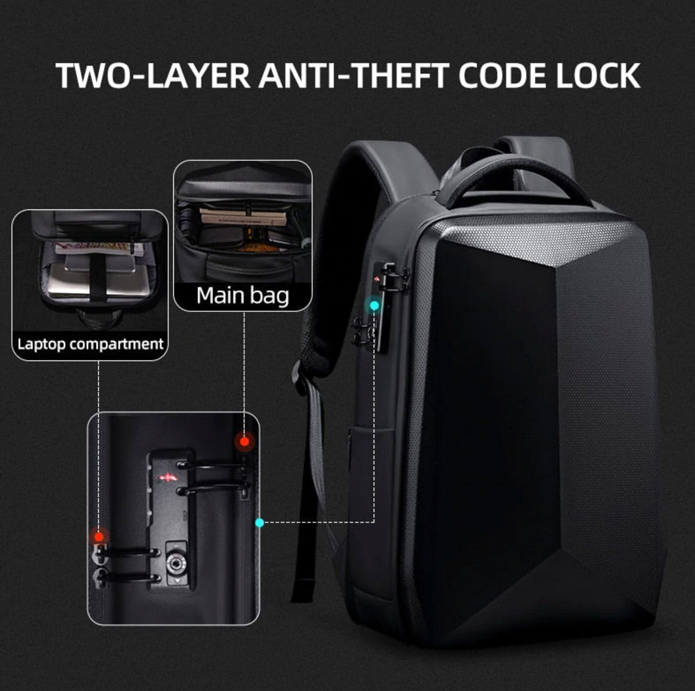 Black Diamond Hard Shell Anti-Theft Backpack