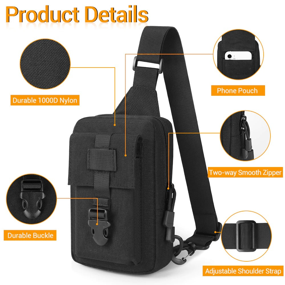 Tactical Chest Crossbody Men's Bag for Everyday Travel