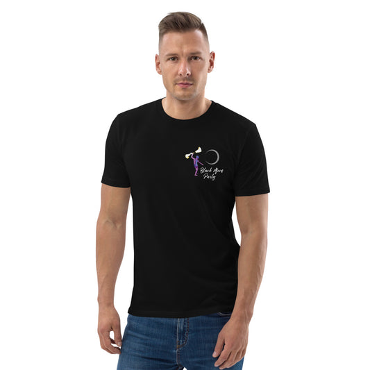 Black Moon Party Unisex Organic Cotton Design T-Shirt